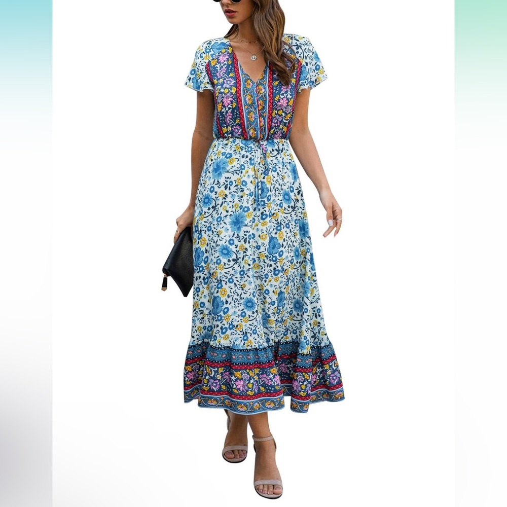 Flower Bojo Flowy Dress Size Large